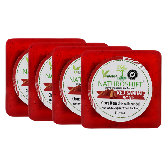 Naturoshift Red Sandal Soap (Pack Of 4)